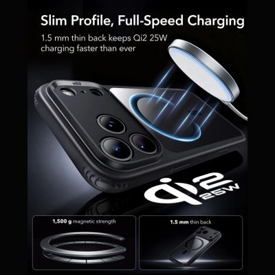 5. Etui ESR Classic Hybrid MagSafe na iPhone 18 Pro Max / 17 Pro Max - przezroczysto-czarne