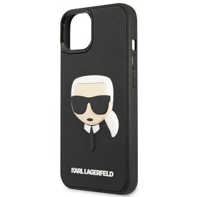 6. Etui Karl Lagerfeld 3D Rubber Karl`s Head na iPhone 13 / 14 / 15 - czarne