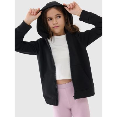2. Bluza dziewczęca dresowa rozpinana z kapturem 4F 4FJWSS25TSWSF1706-20S