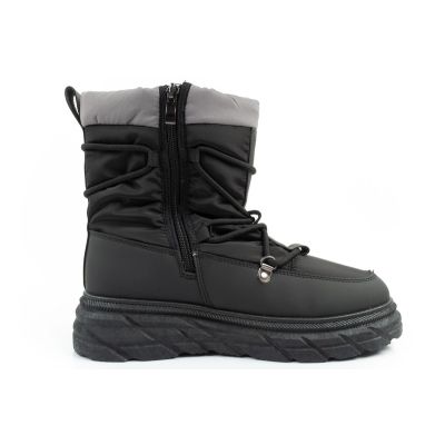 4. Lee Cooper buty sportowe damskie zimowe trekkingowe ocieplane czarne szare