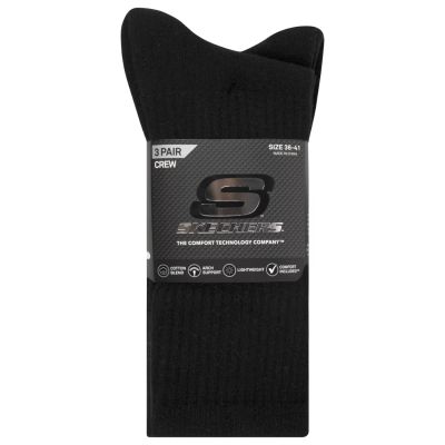 2. Skechers 3pk Unisex Non Terry Crew S601102-001 Czarne 43-46