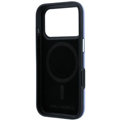 7. Etui Karl Lagerfeld Grained Embossed Ring & Kameo Logo MagSafe na iPhone 18 Pro / 17 Pro - jasnoniebieskie
