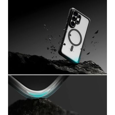 7. Etui Ringke Fusion Bold Magnetic MagSafe na Samsung Galaxy S26 Ultra - przezroczysto-czarne