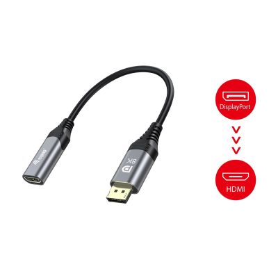 5. Equip 133446 adapter kablowy 0,15 m DisplayPort HDMI Czarny, Szary