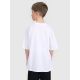 2. T-shirt oversize z nadrukiem chłopięcy 4F 4FJRAW25TTSHM3065-10S