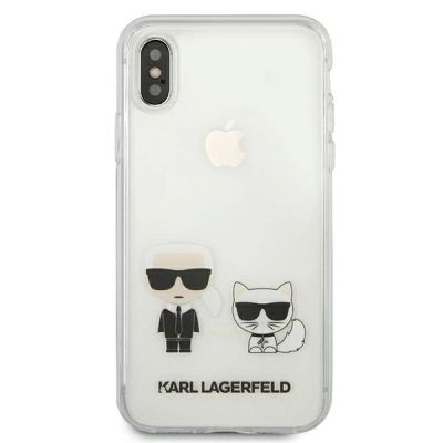 3. Etui Karl Lagerfeld Karl & Choupette na iPhone Xs Max - przezroczyste