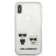 3. Etui Karl Lagerfeld Karl & Choupette na iPhone Xs Max - przezroczyste
