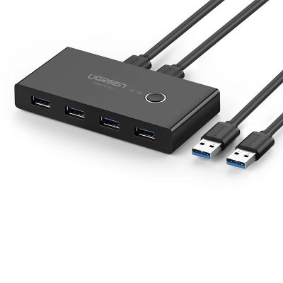 3. Ugreen switch box HUB przełącznik 4x USB 3.2 Gen 1 rozdzielacz USB na dwa komputery czarny (US216 30768)