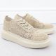 3. Półbuty damskie na platformie koronkowe beżowe Vinceza 17371