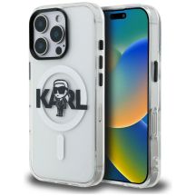 Etui Karl Lagerfeld IML Karl Sketch Logo MagSafe na iPhone 16 Pro - przezroczyste