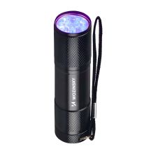 Latarka UV Wozinsky WLD-9L IP65 do wykrywania śladów - czarna