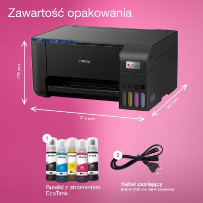 10. Epson EcoTank L3231 - wielofunkcyjna drukarka A4 ze stałym zasilaniem w atrament