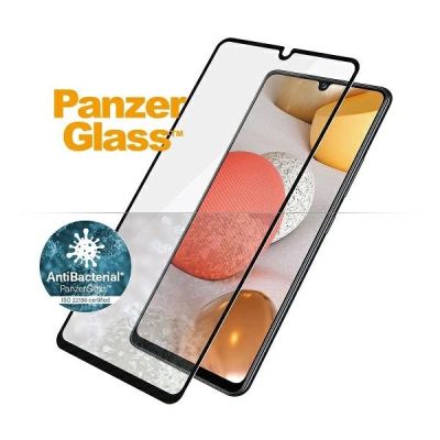 2. Szkło hartowane PanzerGlass E2E Super+ antybakteryjne na Samsung Galaxy A42 5G - z czarną ramką