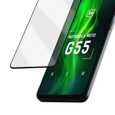 18. Szkło hartowane 3mk HardGlass Max Lite Black na Motorola Moto G55 5G