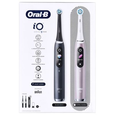 3. Braun Oral-B szczoteczka elektryczna iO 9N zestaw DUO BLACK ONYX & ROSE QUARTZ