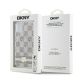 8. Etui DKNY IML Checkered Mono Pattern & Printed Stripes MagSafe na iPhone 11 / Xr - beżowe