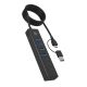 ICY BOX IB-HUB1737-C3 USB 3.2 Gen 1 (3.1 Gen 1) Type-C 5000 Mbit/s Czarny