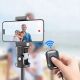 4. Selfie stick Tech-Protect L03S Bluetooth z pilotem, tripodem do 148cm i głowicą 180 - czarny