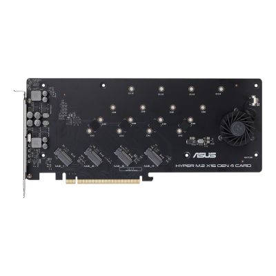2. Kontroler ASUS Hyper M.2 PCIe 4.0 x16, 4x M.2 NVMe (2242/2260/2280/22110) GEN 4