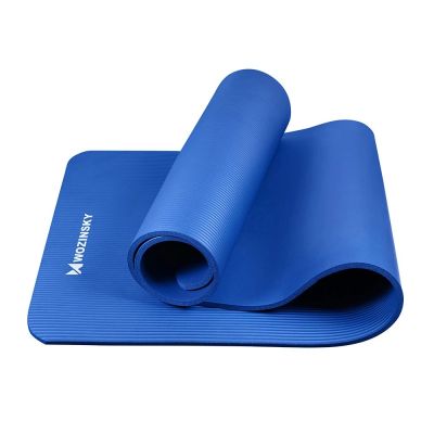 4. Wozinsky mata do ćwiczeń 181 x 63 x 0,9 cm gruba mata gimnastyczna do jogi niebieska