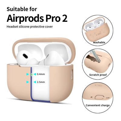 2. Etui Tech-Protect Silicone na Apple AirPods Pro 1 / 2 - beżowe