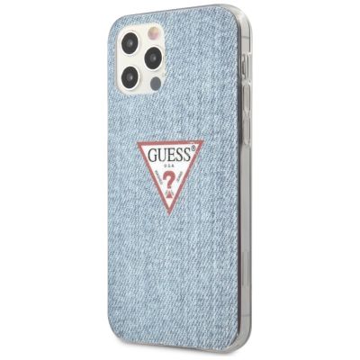2. Etui Guess Jeans Collection na iPhone 12 Pro Max - niebieskie