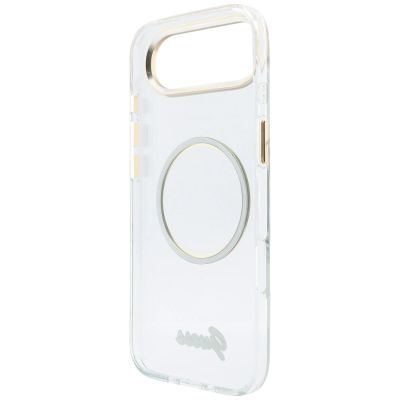 8. Etui Guess IML Script Metal MagSafe na iPhone Air - przezroczyste