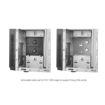 5. Chieftec HC-10B-OP zabezpieczenia & uchwyty komputerów Mini Tower Czarny
