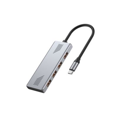 2. GEMBIRD 4-PORTOWY HUB USB 3.2 (GEN 2) TYPU C SZARY