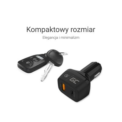 3. GREEN CELL ŁADOWARKA SAMOCHODOWA USB-C 30W PD + USB