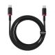 Kabel Baseus Dura Typ C-Typ C 100W 2m (czerwono-czarny)
