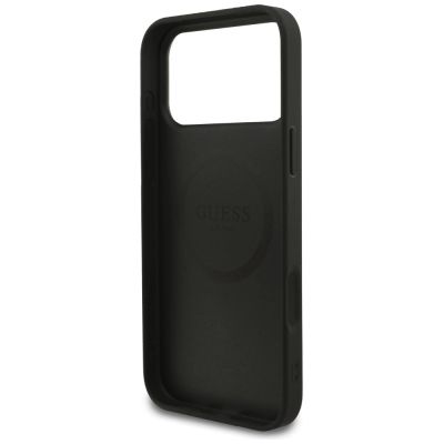 7. Etui Guess Saffiano Classic Logo MagSafe na iPhone 17 Pro Max / 18 Pro Max - czarne