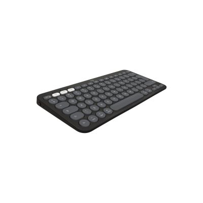 Logitech 920-012244 klawiatura Dołączona myszka Uniwersalne RF Wireless + Bluetooth QWERTY Amerykański międzynarodowy Grafitowy