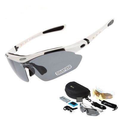 Rockbros okulary z polaryzacją 5 szkieł white