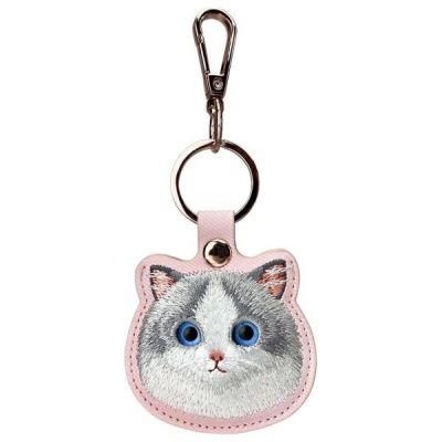 4. Zestaw Nimmy Big Eyed Pet 2.0 Cat 3w1 torebka na telefon + portfel + etui na lokalizator - różowy