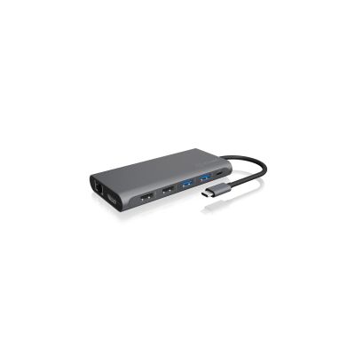 ICY BOX IB-DK4050-CPD Przewodowa USB 3.2 Gen 1 (3.1 Gen 1) Type-C Antracyt