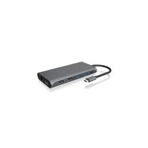 ICY BOX IB-DK4050-CPD Przewodowa USB 3.2 Gen 1 (3.1 Gen 1) Type-C Antracyt