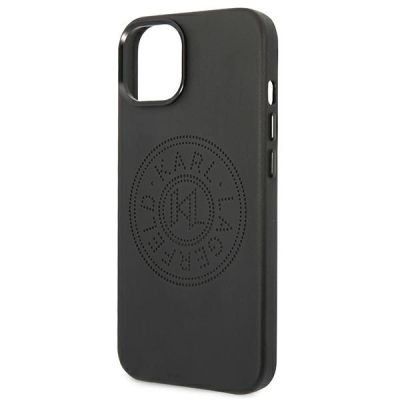 6. Etui Karl Lagerfeld Leather Perforated Logo na iPhone 14 Plus - czarne