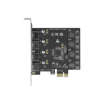 DeLOCK Karta PCI Express x1 do 4 x zewnętrzne USB Typ-A żeński SuperSpeed USB (USB 3.2 Gen 1)