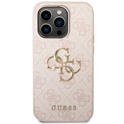 3. Etui Guess 4G Big Metal Logo na iPhone 15 Pro - różowe