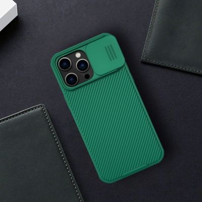 18. Nillkin CamShield Pro Case etui iPhone 14 Pro Max pancerny pokrowiec osłona na aparat kamerę niebieski