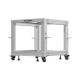 11. Otwarty Rack 19" 9U 600x600-1100 regulowany szary Lanberg