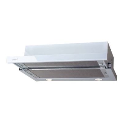 3. Okap CATA TF 2003 600 GWH Telescopic, klasa C, szer. 60 cm, 390 m3/h, sterowanie mechaniczne, LED, biały szkło