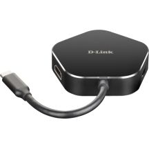 D-Link DUB-M420 stacja dokująca Przewodowa Thunderbolt 3 Aluminium, Czarny