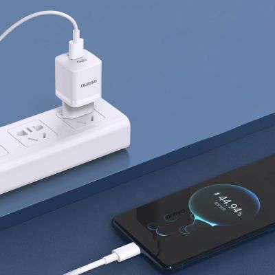 3. Ładowarka sieciowa GaN 33W PPS USB C/USB Dudao A13Pro - biała