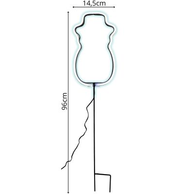 6. NEON BAŁWAN BIAŁY 81 LED NA BATERIE 14,5x96CM LUCA