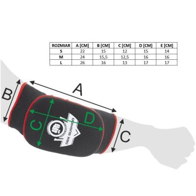 4. Ochraniacze na łokcie - ściągacze elastyczne na łokcie ARP-2106 S