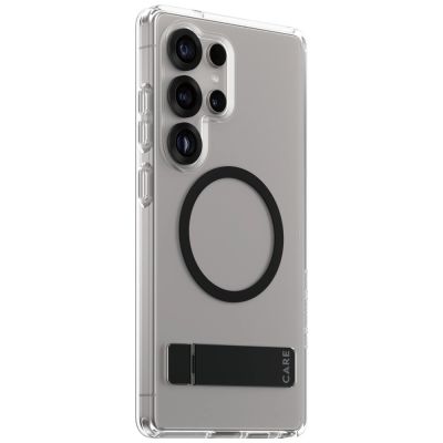 2. Etui CARE by PanzerGlass Feature Black Kickstand & QI do Samsung Galaxy S25 Ultra - przezroczysty