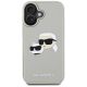 3. Etui Karl Lagerfeld HC 3D Rubber Double Heads na iPhone 16 - beżowe