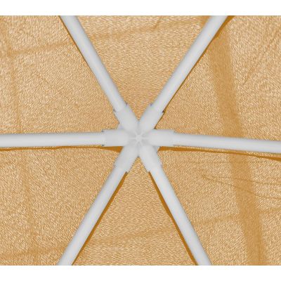 12. PAWILON OGRODOWY SZEŚCIOKĄTNY 2x2x2x2.5M Z MOSKITIERĄ BEŻOWY